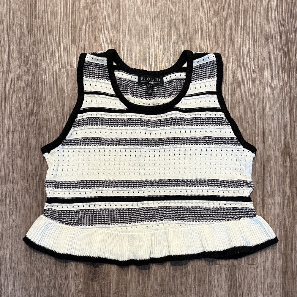 Eloquii Crochet Textured Crop Top